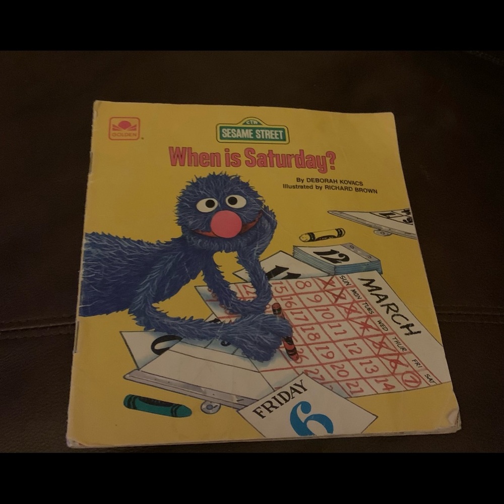 sesame street ‘when is saturday’ paperback book